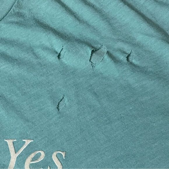 EUC Wildfox Obviously Yes Destroyed Graphic Short Sleeve Tee - Picture 9 of 15